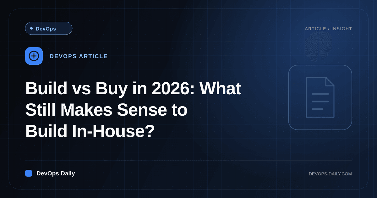 Build vs Buy in 2026: What Still Makes Sense to Build In-House?