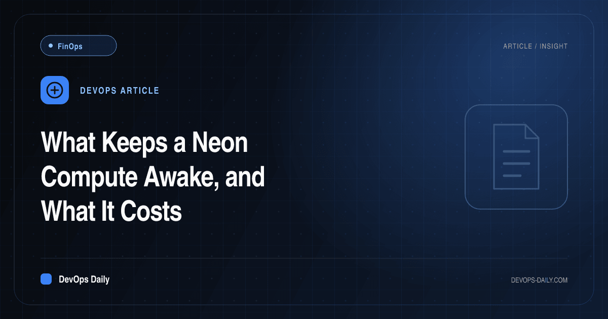 What Keeps a Neon Compute Awake, and What It Costs